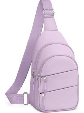 Women's Violet Lightweight Small Hiking Sling Outdoors Travel Crossbody Bags